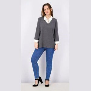 Karen Scott Women's Cotton Layered-Look Top